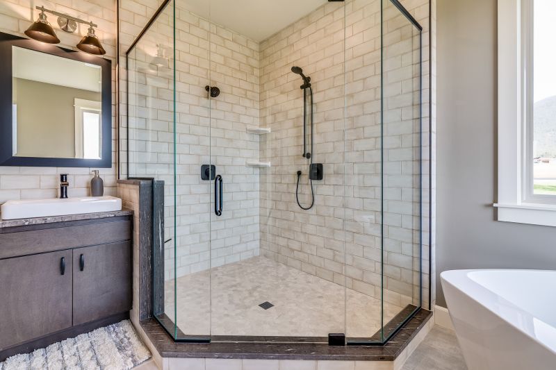 Sleek Shower Enclosure with Minimal Framing